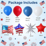 Patriotic Balloon Garland Arch Kit Red White Blue 4th Of July Memorial Day Decor