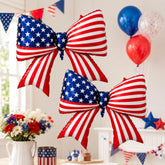 Patriotic Bow Foil Balloons American Flag 4th Of July Memorial Day Party Decor