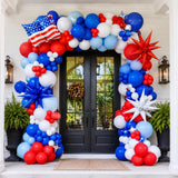 Patriotic Balloon Garland Arch Red White Blue 4th Of July Party Decorations