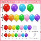 Rainbow Balloon Arch Kit: Red, Blue, Green, Yellow Party Balloons for Celebrations