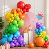 Rainbow Balloon Arch Kit: 135pcs Latex Balloons for Cinco De Mayo Decorations