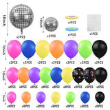 Rainbow Balloon Arch Kit 168pcs Neon Disco Balloons 5-18" for Cinco De Mayo Decorations