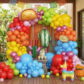 Fiesta Balloon Arch Kit: Cactus, Taco, Sombrero Balloons for Cinco De Mayo Party