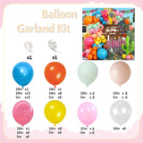 Fiesta Balloon Arch Kit: Blush Pink, Turquoise, Blue, Green, Yellow Balloons for Party