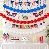 USA 250th Anniversary Linking Balloon Garland Red White Blue Patriotic Decorations