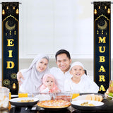 Large Eid Mubarak Door Banner Islamic Porch Sign Home Decorations