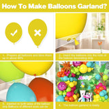 Tropical Balloon Arch Garland Kit Hot Pink Teal Blue Green Orange Balloons Birthday