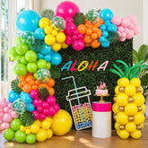 Tropical Balloon Arch Garland Kit: Pineapple Flamingo Luau Party Decorations