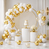 White Gold Balloon Arch Kit: Eid Ul Adha Party Garland Decorations