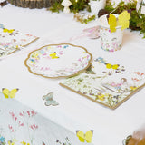Fairy Party Wildflower Tableware Set, Butterfly Bunting, Plates, Cups, Napkins (Serves 16)