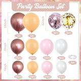 Rose Gold Balloon Arch Kit, Pink White Gold Garland, Party Decor