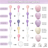 Pastel Balloon Arch Kit, Lavender Lilac Ivory Garland, Double Stuffed Balloons, Bridal Shower Decor