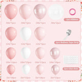 Pink Balloon Arch Garland Kit, Pastel Celebration Decor