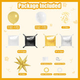 Gold White Balloon Arch Garland Kit | Eid ul Adha Party Backdrop Shower Decor