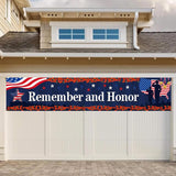 Patriotic Memorial Day Banner: Remember and Honor Veterans, Red White Blue Outdoor Decor