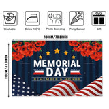 Memorial Day Remember Honor Banner: Patriotic Photography Backdrop, 4th July Party Decor