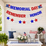 Glitter Memorial Day Banner: Remember & Honor Patriotic Garland