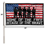 Patriotic Veteran House Flag: Double Sided USA Memorial Day Banner