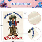 Always Remember Our Heroes Patriotic Military House Flag – Veteran Memorial Day Outdoor Decor