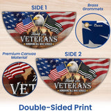 Patriotic Veterans Eagle Flag: Memorial Day, 4th of July Outdoor Decor