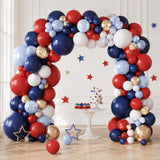 Patriotic Balloon Garland Kit Red White Blue 4th Of July Memorial Day Party Decorations