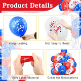 Patriotic Red White Blue Latex Balloons – 4th of July Party Decor