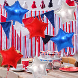 Red White Blue Star Foil Balloons Patriotic 4th Of July USA Party Decorations