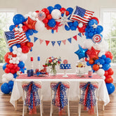Patriotic Balloon Garland Arch Kit Red White Blue 4th Of July Memorial Day Decor