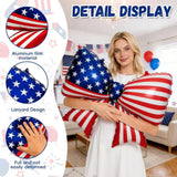 Patriotic Bow Foil Balloons American Flag 4th Of July Memorial Day Party Decor