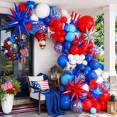 Patriotic Balloon Garland Arch Kit Red White Blue 4th Of July Party Decorations