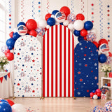 American Flag Arch Cover Backdrop Red White Blue Patriotic Party Decorations