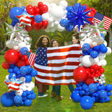 Patriotic Balloon Garland Arch Kit Red White Blue 4th Of July Party Decor
