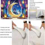 Purple Eid Mubarak Photography Backdrop Islamic Party Banner Decorations