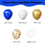 Eid ul Adha Balloons | Blue Gold White Confetti Party Decor Set