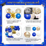 Eid Ul Adha Balloon Arch Kit | Blue, White, Gold Party Backdrop Decor
