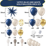 Eid Ul Adha Balloon Arch Kit | Royal Blue, Gold, White Party Garland Decor