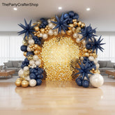 Eid Ul Adha Balloon Arch Kit | Royal Blue, Gold, White Party Garland Decor