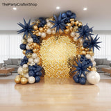 Eid Ul Adha Balloon Arch Kit | Royal Blue, Gold, White Party Garland Decor