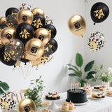 Umrah Mubarak Black Gold Balloons, Islamic Party Decorations, Hajj Celebration Latex Balloons
