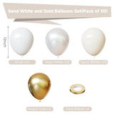 Pearl White Gold Balloons, 12 Inch Latex Party Decor (Eid Ul Adha)