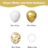 White Gold Confetti Balloons for Eid Ul Adha Party Decorations