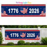 USA Flag Banner | 1776-2026 Anniversary Porch Decor Sign