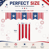 American Flag Bunting Banner | Patriotic Stars Stripes Decor, 4th of July Hanging Sign