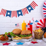 American Flag Bunting Banner | Patriotic Stars Stripes Decor, 4th of July Hanging Sign