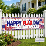 Happy Flag Day Banner | Patriotic Red White Blue Yard Sign
