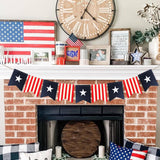 Patriotic Burlap Banner | USA Flag Bunting Garland | 4th of July Independence Day Decor