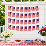 USA American Flag Banner Garland | 50 Ft Patriotic Bunting 4th of July Party Decor
