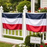 2 Pack American Flag Bunting Banner | Red White Blue Porch Decor (2 x 20 feet)