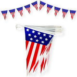 Patriotic Pennant Banner Flags | Red White Blue Bunting for 4th of July Party Decor