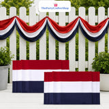 2 Pack USA Bunting Flags | Double Sided Patriotic Porch Banner, Outdoor Decor